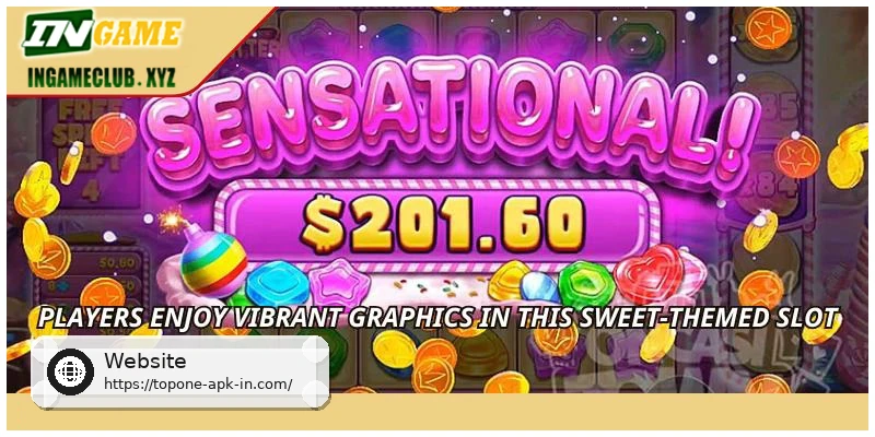 Players enjoy vibrant graphics in this sweet-themed slot