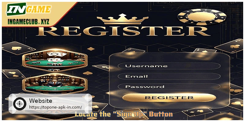 Locate the “Sign Up” Button