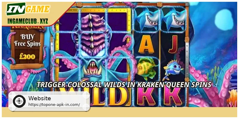 Trigger colossal wilds in Kraken Queen spins